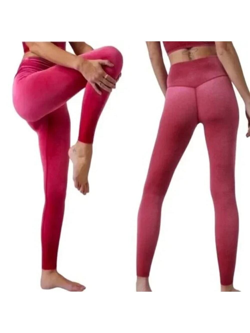 Athleta EUC Women's Velvet Elation Tight Berry Size M